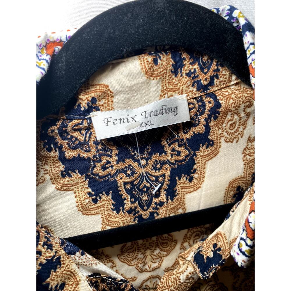 Fenix Trading - Intricate Patterned Collared Button-Up - XXL - Picture 7 of 11